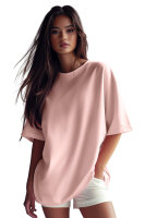 Oversized T-Shirt  Logoschriftzug 24RSW058 Pink XL