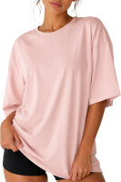Reichstadt Damen Oversized Kurzarmshirt 24RSW058 Pink XXL