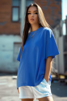 Oversized T-Shirt  Logoschriftzug 24RSW058 Blue M