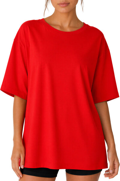 Reichstadt Damen Oversized Kurzarmshirt 24RSW058 Red L