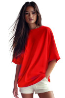 Oversized T-Shirt  Logoschriftzug 24RSW058 Red L