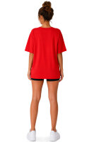 Reichstadt Damen Oversized Kurzarmshirt 24RSW058 Red L