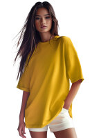 Oversized T-Shirt  Logoschriftzug 24RSW058 Yellow XL
