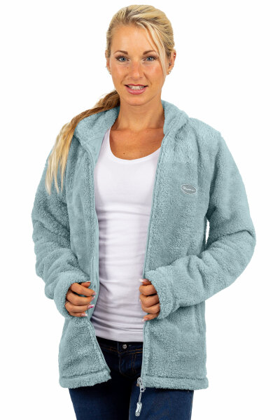 Kuschelige Damen Fleecejacke 22RSW002 Mint Grey 4XL