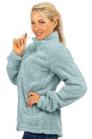 Kuschelige Damen Fleecejacke 22RSW002 Mint Grey 4XL