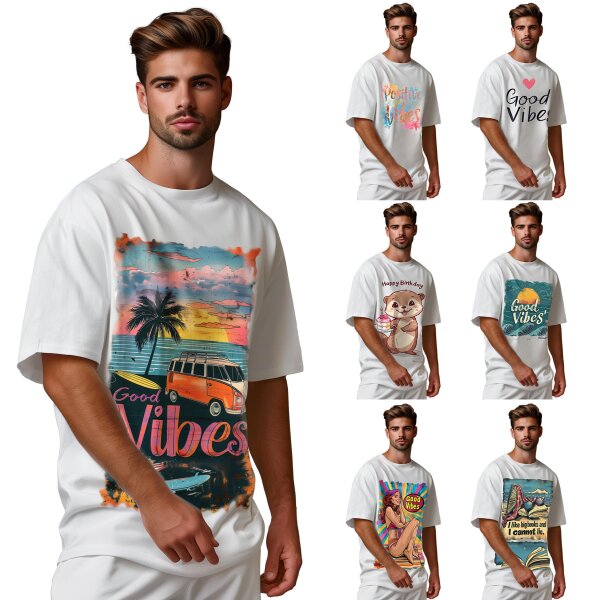 Reichstadt Herren Oversized Print T-Shirt 24RS057