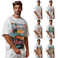 Reichstadt Herren Oversized Print T-Shirt 24RS057