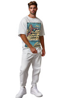 Reichstadt Herren Oversized Print T-Shirt 24RS057 Beachside Booklover M