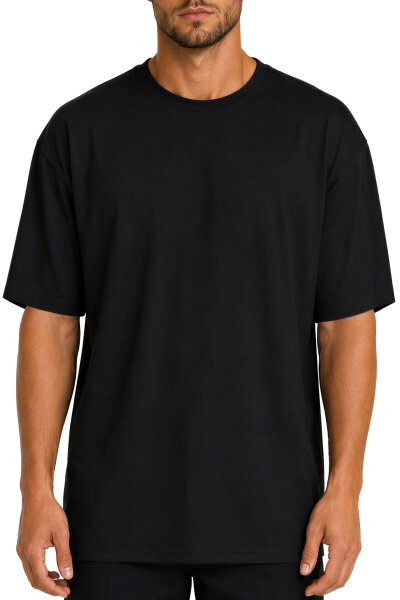 Reichstadt Herren Relaxed Fit Kurzarmshirt 24RS058 Black XL