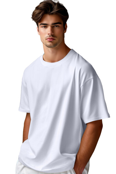 Relaxed Fit T-Shirt Herren  24RS058 White XXL