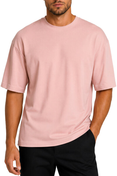 Reichstadt Herren Relaxed Fit Kurzarmshirt 24RS058 Pink XXL