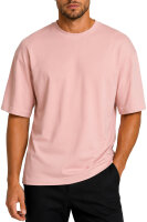 Reichstadt Herren Relaxed Fit Kurzarmshirt 24RS058 Pink XXL