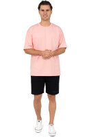 Relaxed Fit T-Shirt Herren Rundhalsausschnitt 24RS058 Pink XXL