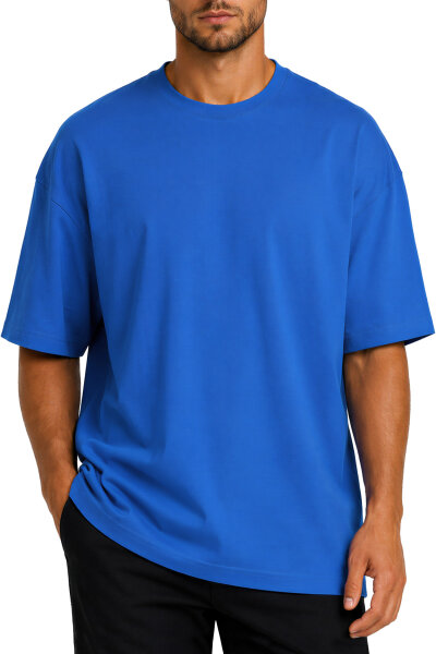 Reichstadt Herren Relaxed Fit Kurzarmshirt 24RS058 Blue XXL