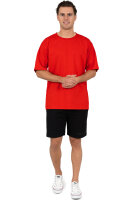 Relaxed Fit T-Shirt Herren Rundhalsausschnitt 24RS058 Red L
