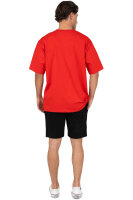 Relaxed Fit T-Shirt Herren Rundhalsausschnitt 24RS058 Red XL