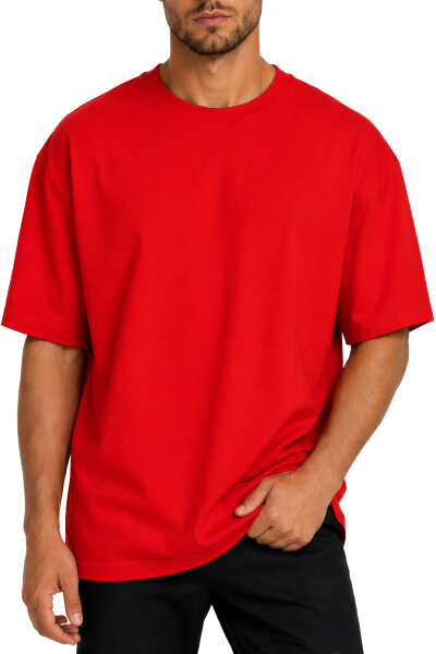 Reichstadt Herren Relaxed Fit Kurzarmshirt 24RS058 Red XXL