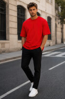 Reichstadt Herren Relaxed Fit Kurzarmshirt 24RS058 Red XXL
