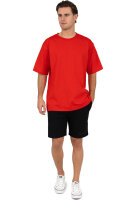 Relaxed Fit T-Shirt Herren Rundhalsausschnitt 24RS058 Red XXL