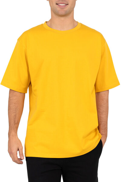 Relaxed Fit T-Shirt Herren Rundhalsausschnitt 24RS058 Yellow L