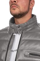 Regular Fit Jacke Herren Echtleder 19RS016 Grey XL