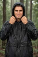 Relaxed Fit Allwetter Windbreaker Herren Ohne Waschung  24RS053 Black M