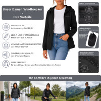 Reichstadt Damen Relaxed Fit &Uuml;bergangsjacke Windbreaker  24RSW054 Black XXL