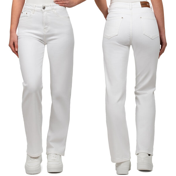 Wide Leg Damen Jeans 25RSW062 Weiß L