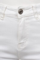 Weit Jeans Damen Nieten 25RSW062 White XXL