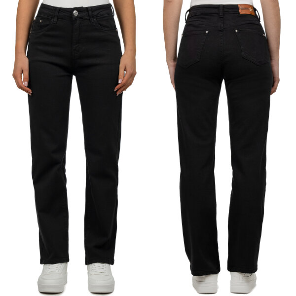 Weit Jeans Damen Nieten 25RSW062 Black XL