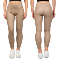 Skinny Fit Hose Damen High Waist 25RSW066 Taupe S/M