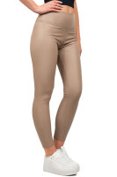 Skinny Fit Hose Damen High Waist 25RSW066 Taupe L/XL
