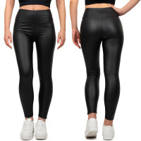 Skinny Fit Hose Damen High Waist 25RSW066 Black L/XL