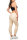 Skinny Fit Hose Damen High Waist 25RSW066 Light Beige S/M