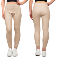 Reichstadt Damen Skinny Fit Hose High Waist 25RSW066 Beige S/M
