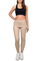 Reichstadt Damen Skinny Fit Hose High Waist 25RSW066 Beige S/M