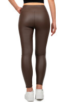 Reichstadt Damen Skinny Fit Hose High Waist 25RSW066 Dark Brown S/M