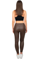 Skinny Fit Hose Damen High Waist 25RSW066 Dark Brown S/M