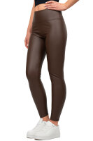 Skinny Fit Hose Damen High Waist 25RSW066 Dark Brown L/XL