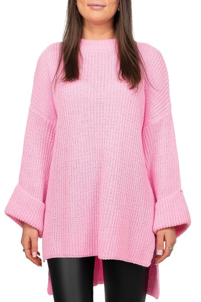 Reichstadt Damen Oversized Strickpullover 25RSW067 Baby Rosa One Size