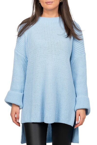 Relaxed Fit Pullover Damen  25RSW067 Baby Blue One Size