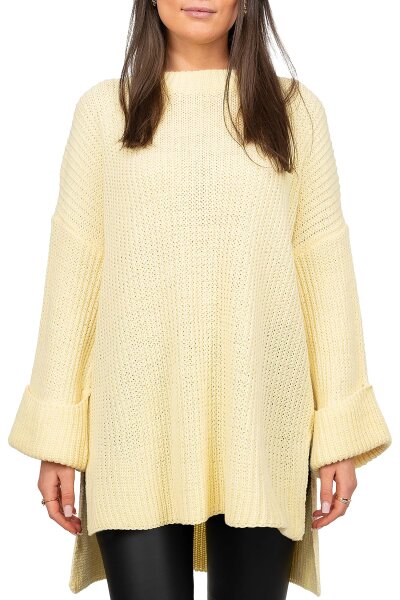 Damen Oversized Strickpullover 25RSW067 Yellow One Size