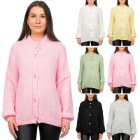 Reichstadt Damen Strickjacke 25RSW068 mit Kn&ouml;pfen