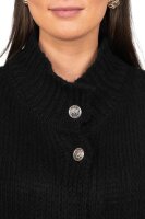 Damen Strickjacke 25RSW068 mit Kn&ouml;pfen Black One Size