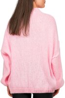Damen Strickjacke 25RSW068 mit Kn&ouml;pfen Pink One Size