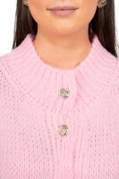 Damen Strickjacke 25RSW068 mit Kn&ouml;pfen Pink One Size