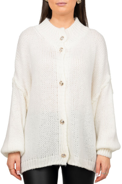 Relaxed Fit Strickjacke Damen Oversized-Look 25RSW068 White One Size