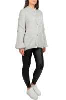 Damen Strickjacke 25RSW068 mit Kn&ouml;pfen Light Grey One Size