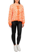 Damen Strickjacke 25RSW069 mit Schleifen Orange One Size