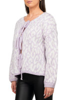Damen Strickjacke 25RSW069 mit Schleifen Purple One Size